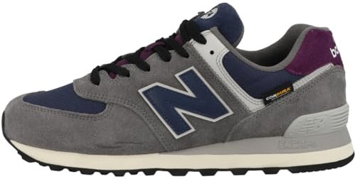 New Balance Unisex-Adult 574 V2 Konkrete Jungle Sneaker, Grey/Navy, 7 Wide Women/5.5 Men