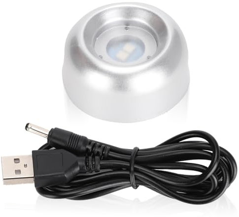 Agatige Runde Leuchtsockel, LED Holzsockel, LED Nachtlicht Lichtsockel, Led Licht Sockel, LED Ausstellungsstand Lampesockel, 6 x 3 cm LED-Lichtsockel, led untersetzer, Bunte Lampe, leuchtender Halter