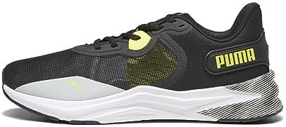 PUMA Unisex Disperse Xt 3 Hyperwave Straßen-Laufschuh, Aschgrau Schwarz Gelb Burst Weiß, 44.5 EU