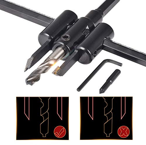 Adjustable Circle Hole Saw Cutter Woodworking Drill Bit,Adjustable 1-Inch to 12-Inches,Heavy Duty Wood DIY Tools(Cutting Diameter:30mm-300mm)