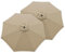 Sunshine Outdoor Terrassenschirm 2,7 m Ersatzdach für 8 Rippen (2 Stück/Paket) (Poloere, 1,8–2,7 m)