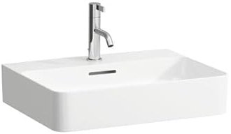 LAUFEN VAL Aufsatzwaschtisch, 3 Hahnlöcher, ohne Überlauf, US geschl. 550x420mm, H8162827571581, Farbe: weiß matt