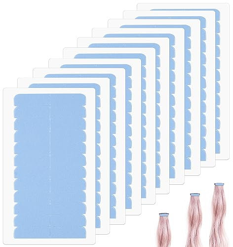 120 Stück Hair Extension Tape Haarverlängerungsband, doppelseitiges Haarband, selbstklebendes Ersatzband für Haarverlängerungen, Echthaar-Tape-Tabs, Tape-in-Verlängerungs-Ersatzband, Perückenband