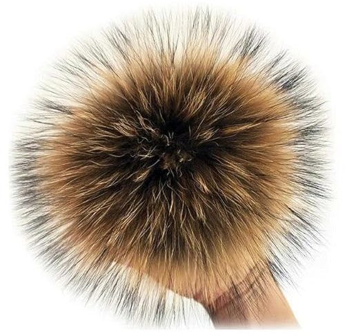 SUKORI 4 Stück 13-15 cm Naturfuchsfell Bommel Fellbommel für Mütze Mützen Fell Pompon für Mützen Taschen Schal Zubehör