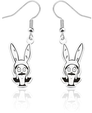 Bob's Family Merchandise Burgers Ohrringe Bob L-inda T-ina L-ouise Gene B-Elcher Liebhaber Geschenk, L-ou-ise-Ohrring, Small