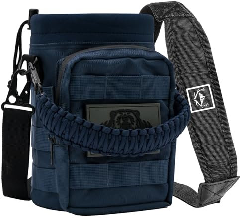 NATURE PIONEOR 32 64 oz Tactical Water Bottle Pouch, Multi-Function Tactical Water Bottle Bag with Adjustable Shoulder Strap, Molle Strap Carrier Holder