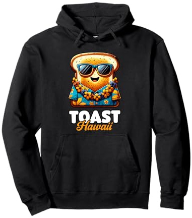 Toast Hawaii – Brot mit Sonnenbrille und Hawaii-Hemd Pullover Hoodie