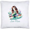 timalo® Personalisiertes Kissen mit Namen | personalisiertes Dekokissen mit Wunschname für Kinder individuelles Geschenk Kissenhülle Meerjungfrau | kissen-ch-14