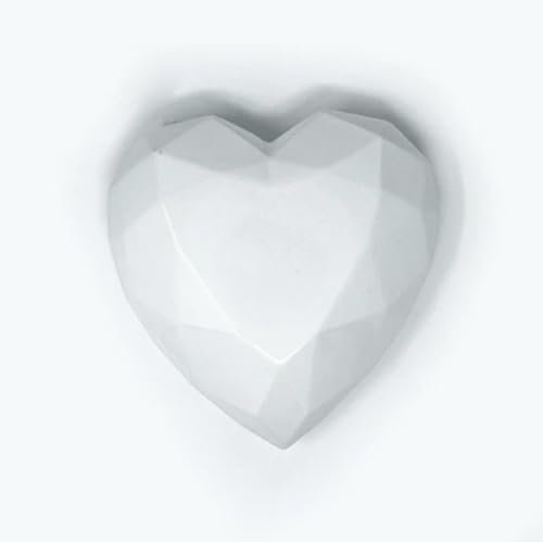 Ceramiche Crescentini Umidificatore da Termosifone Diamante Cuore Bianco Evaporato in Ceramica Smaltata