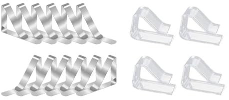 Lot de 16/32 attaches de nappe en acier inoxydable pour nappe de restaurant