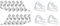 Lot de 16/32 attaches de nappe en acier inoxydable pour nappe de restaurant