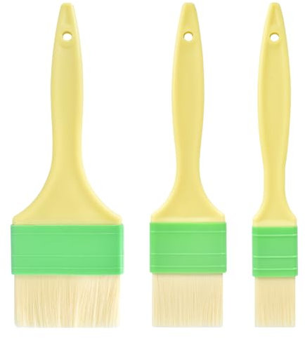 KYSUN 3 Pezzi Pennello da Cucina, Pennello da Pasticceria, Pennelli per Alimenti per le Uova Spazzola, Olio Cucina Pennelli da Barbecue, Utensili da Forno Pasticceria Pennello da Forno per Olio Burro