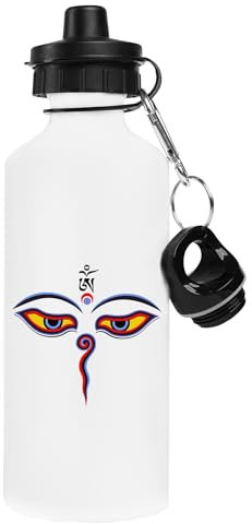 Ameretee Ojos De Sabiduría De Buda Frasco De Agua Inoxidable Con Botella De Metal Para Beber