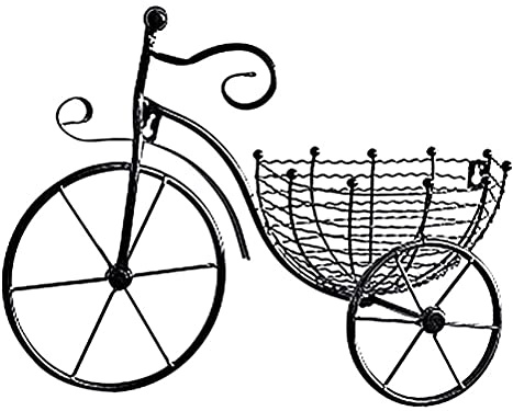 Soporte para plantas de bicicleta, soporte para maceteros para bicicletas, soporte para carrito de macetas de metal, ideal para el hogar, jardín, patio, gran regalo para los amantes de las plantas,