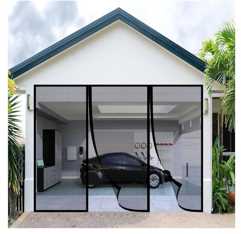 Moustiquaire Porte,195x235cm Fenetre AimantéE Moustiquaire Enroulable Moustiquaire de Porte Anti Insecte Mouche Moustique pour Porte d Entrée Intérieur Patio-Noir