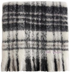 Ted Baker Damen CHELLIS-Checked Woven Scarf Gewebter Schal, Black, O/S