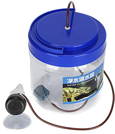 Kit de Gotero de Agua con Filtro, Tasa de Goteo Ajustable para Terrarios de Reptiles