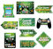 WERNNSAI Video Game Party Decorations - 10 PCS Game Zone Sign Cutouts for Kids Boys Gaming Birthday Party Banner Rock Game Theme Party Supplies Game Room Wall Decor Fun Warning Sign