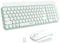 XTREMTEC kabellose Tastatur und Maus,Retro runde Schreibmaschine Tastatur,Slim Funktastatur leise Set,USB 2.4GHz Verbindung,kompakte Tastatur für Laptop,iMac,Windows,PC(Grün-weis)-Deutsche Tastatur