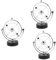 KOMBIUDA 3St ewiges Desktop-Spielzeug Office Decoration Physics Toys Desktop-Himmelsinstrument Spielzeug in ständiger Bewegung Desktop-Perpetuum-Motion-Dekoration drehbare Wippe Silver