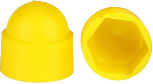ZGCNDS 50pcs Round Bolt end caps Bolt Protective caps end caps Assortment kit Dome Bolt caps Bolt Protector caps Rubber end caps Bolt Protective Covers nut Screw yellow M20×30×40