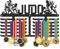 SUPERDANT Medaillenhalter Judo Sport Medaillen Aufbewahrung 6 Reihe Wandhalterung Judo Medaillen Aufhängehaken Präsentationsständer Kleiderbügel Iron Race Ribbon Award Organizer Geschenke Für Sportler