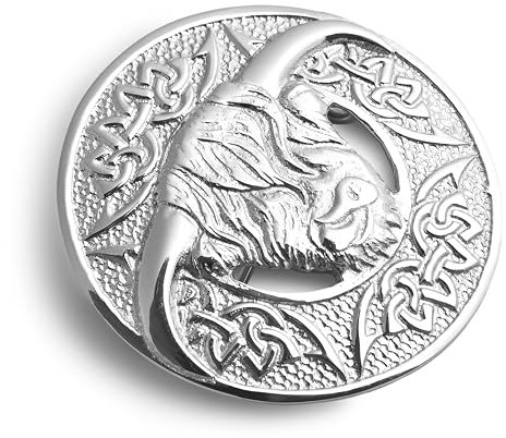 Kilt Emporium Broche en laiton pour kilt de vache écossaise 7,6 cm, Métal, Pas de gemme