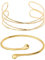 CANRNYACBZ 2 Stück Oberarmreif Gold Bracelet Damen Minimalistisches Armreif Oberarm Verstellbar Geschichteter Armreifen Armschmuck Armspange Coil Armband Set Zarter Geschenk für Mädchen Frauen