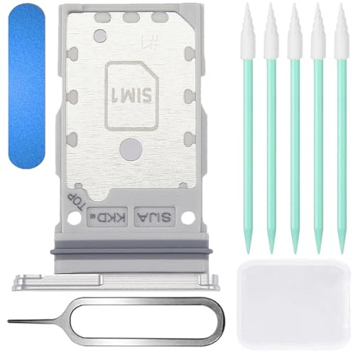 ZHUROUPU für Galaxy S22 Dual SIM Card Slot Halterung Ersatz für Galaxy S22 5G 2022 6.1 Zoll SM-S901B/DS SM-S901E/DS mit Werkzeug (Weiß)