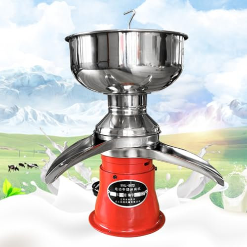 Separatore elettrico della crema di latte, macchina centrifuga 50L/H per produzione di latte fresco, panna, burro e latte scremato