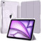 Funda para iPad Air 11 Pulgadas M3/M2 (2025/2024), iPad Air 5/4 10,9 2022/2020 con Portalápiz, Clara Transparente Carcasa Trasera Soporte Antigolpes Cover Tableta, Púrpura