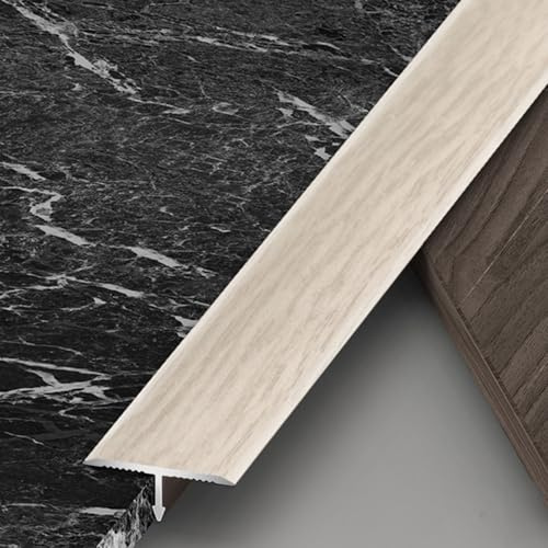 VQWQV Metallverbindung Zierleiste, Aluminium-T-Bodenübergangsleiste, Für Türöffnungen, Tische, Vinyl-Laminate, Fliesen Zwischen(3Pcs * 90cm)(Khaki,W2cm)