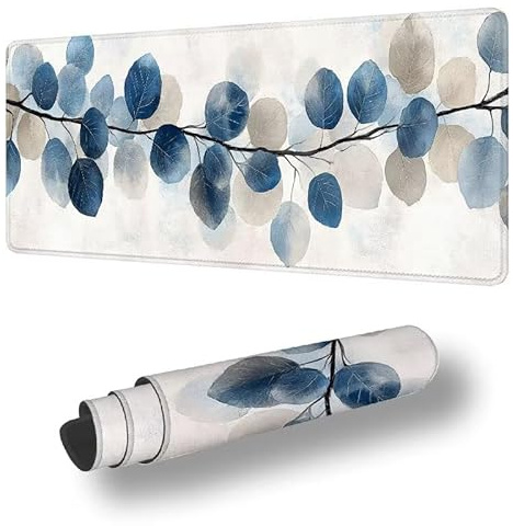 Tapis de Souris XXL 800 x 400 mm Grand Tapis de Souris Gamer BleuSous Main Bureau Bords Cousus Imperméable Antidérapant pour PC, Ordinateur Portable Améliore la Précision et la Vitesse, Usine S-200