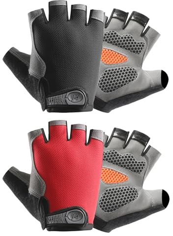 TYXHXTF Gants de Cyclisme pour Hommes et Femmes, Demi-Doigts Respirant Mitaines Velo Gant VTT Anti-Dérapante pour Cyclisme, Entraînement,Moto,Gym
