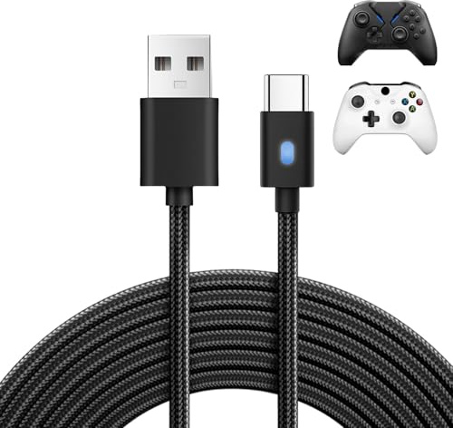 ingoodtle 3m USB C Fast Charging Cable for PS5 Controller & Xbox Series X/S | 10ft Extra Long Type C Charger Lead Nylon Braided Cable with Indicator for Switch Xbox PS5/PS5 Pro Samsung Galaxy S22 S21 S20