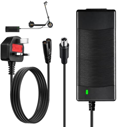 42V 2A Electric Scooter Charger for Xiaomi M365 Pro 2 Mi 3 1S & Segway Ninebot ES1 ES2 ES4 G30, Universal Hoverboard Charger with 8mm DC Connector Fast Charging Power Adapter for 36V Lithium Battery