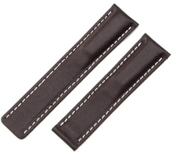 JVEIWAD Echtleder-Armband, kompatibel mit Breitling-Uhrenarmband, NAVITIMER WORLD Avenger Superocean, 22 mm, 24, Herrenarmband