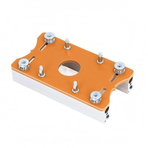 RoaQinFo Slotting Machine Handheld Router Jig Adjustable Routing Fixture Aluminum Bakelite Setup Precision Guide Tool Suitable for Carpentry DIY Workshop