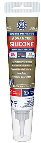 GE Sealants & Adhesives Advanced Silicone 2* Kitchen & Bath Sealant, 2.8oz, Clear