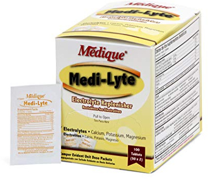 Medique 03033 Medi-Lyte Electrolyte Tablets w/ Potassium Chloride for Cramps, 100-Tablets