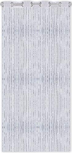 Arsvita Fadenvorhang Lurex-Optik Fadengardine Türvorhang mit Ösen, Trendige Dekoration in vielen verschiedenen Ausführungen erhältlich (140x250 cm/weiß - perlweiß)