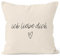 MoonWorks Kissenbezug Kissenhülle Ich Liebe Dich Liebe Love Geschenk Deko-Kissen Baumwolle Natur 40cm x 40cm