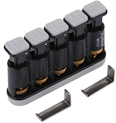 Dilwe Finger Exerciser, Finger Trainer Variable Hand Finger Stärke Tension Exerciser Griff für Klavier Gitarre(Grau)