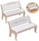 Mengger Miniature Banc Jardin en Bois Meubles Modèle Décoration Décor Accessoires extérieur Petite Maison de Poupée 2pcs Mini Bancs