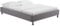 IDIMEX Lit futon Double pour Adulte Nizza Couchage 140 x 190 cm 2 Places / 2 Personnes, avec sommier et Pieds en métal chromé, revêtement en Tissu Gris