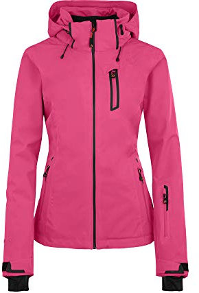 Bergson Nice Light | Damen Skijacke & Outdoorjacke, gefüttert, 20000 mm Wassersäule, Fandango pink [185], 50 - Damen