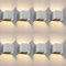 ledscom.de 8 Stück Wandleuchte CUBEL für außen, weiß, IP65, Up & Downlight, quadratisch + LED Lampe 501lm, warmweiß