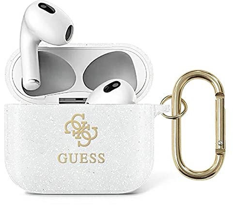 Guess GUA3UCG4GT hülle für AirPods 3 Transparent Glitter Collection