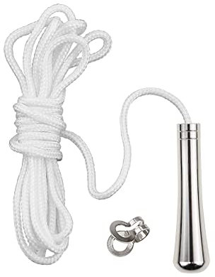 YPLonon Bathroom Pull Cord String for Ceiling Light Replacement Switch Pull Handle Connector 150CM Extension Nylon Cord for Home Ceiling Fans Light Mirror Toilet Shower Teardrop Chormed