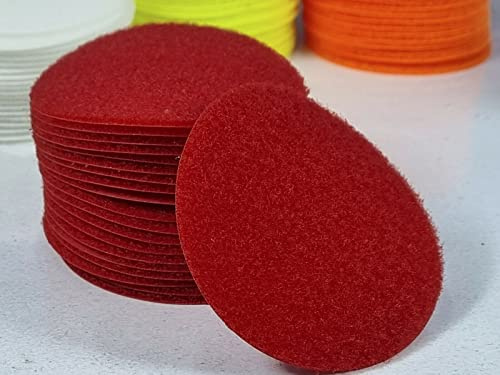 Flauschband rund 8cm, Klettverschluss Hakenband und Flauschband (rot)